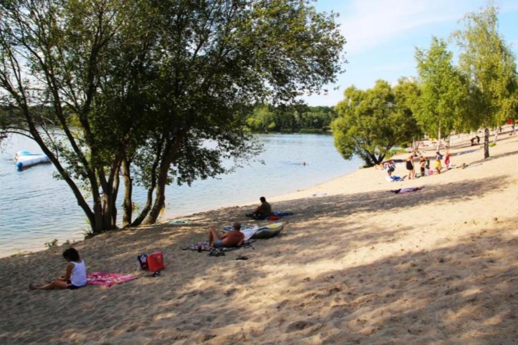 Ferienwohnung OSLO - Haus am See mit Sandstrand nahe Rhein-Main und Spessart Kahl am Main Exterior foto