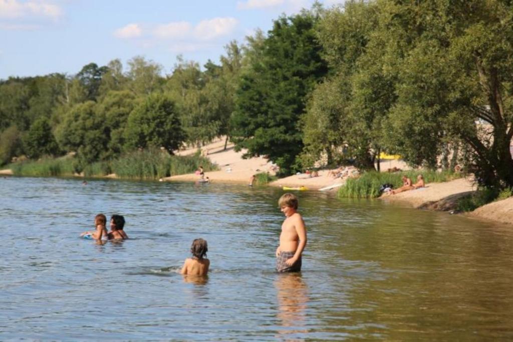 Ferienwohnung OSLO - Haus am See mit Sandstrand nahe Rhein-Main und Spessart Kahl am Main Exterior foto